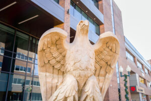 First National Bank's eagle statue in downtown Sioux Falls.